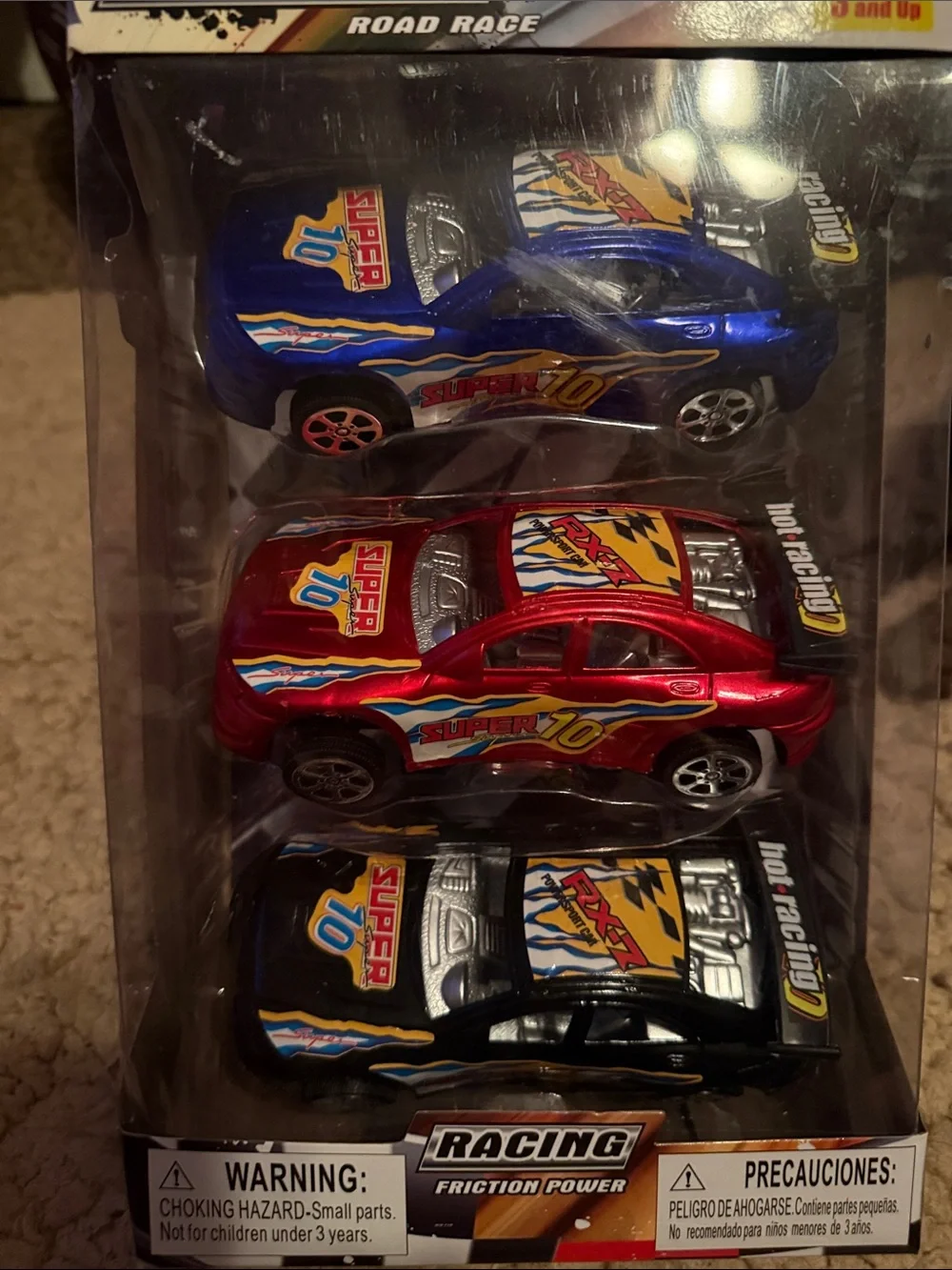 New Pack Of 3 Friction Powered 